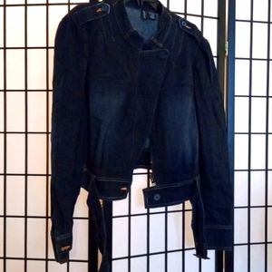Mix it denim bikers jacket cropped never worn